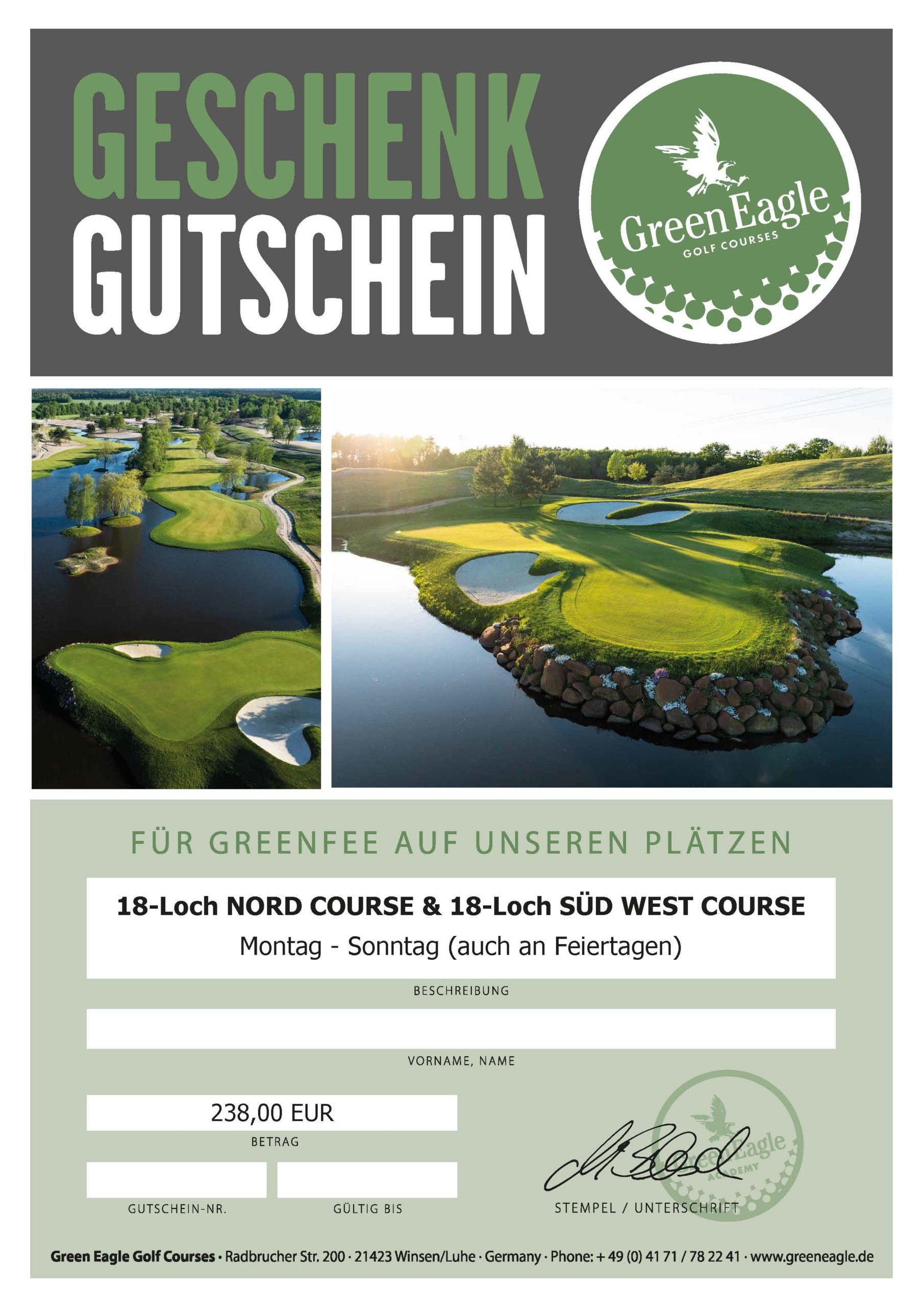 Greenfee Gutschein